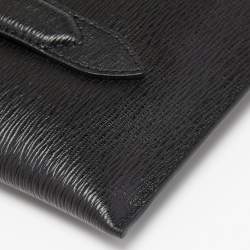 Salvatore Ferragamo Black Leather Revival 3.0 Travel Portfolio