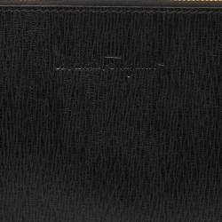 Salvatore Ferragamo Black Leather Revival 3.0 Travel Portfolio