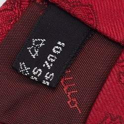 Pre Owned Salvatore Ferragamo Red Silk Jacquard Tie