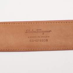 Pre Owned Salvatore Ferragamo Pink Lizard Adjustable Belt 105CM