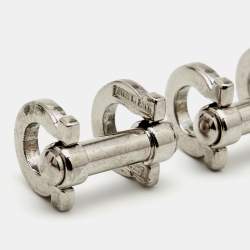 Salvatore Ferragamo Vintage Silver Tone Cufflinks