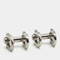 Salvatore Ferragamo Vintage Silver Tone Cufflinks