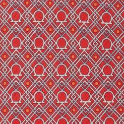 Pre Owned Salvatore Ferragamo Red Gancini Print Silk Tie