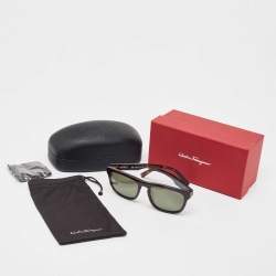 Salvatore Ferragamo Dark Brown Tortoise SF789SP Wayfarer Sunglasses