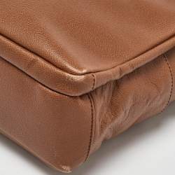 Salvatore Ferragamo Brown Leather Business Messenger Bag