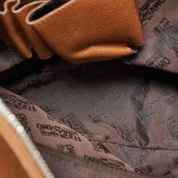 Salvatore Ferragamo Brown Leather Business Messenger Bag
