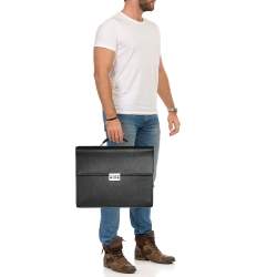 Salvatore Ferragamo Black Leather Briefcase