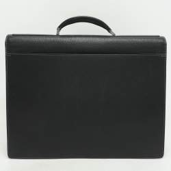 Salvatore Ferragamo Black Leather Briefcase