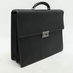 Salvatore Ferragamo Black Leather Briefcase