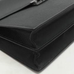 Salvatore Ferragamo Black Leather Briefcase