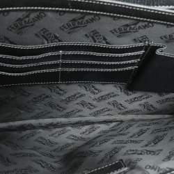 Salvatore Ferragamo Black Leather Briefcase