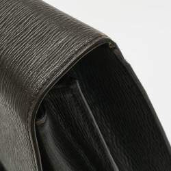 Pre Owned Salvatore Ferragamo Choco Brown Leather Briefcase