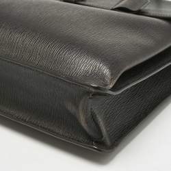 Pre Owned Salvatore Ferragamo Choco Brown Leather Briefcase
