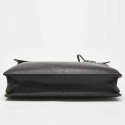 Pre Owned Salvatore Ferragamo Choco Brown Leather Briefcase