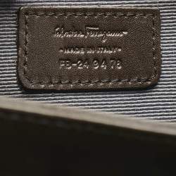 Pre Owned Salvatore Ferragamo Choco Brown Leather Briefcase