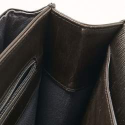 Pre Owned Salvatore Ferragamo Choco Brown Leather Briefcase