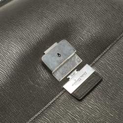 Pre Owned Salvatore Ferragamo Choco Brown Leather Briefcase