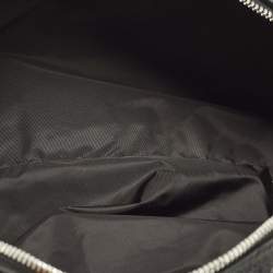 Pre Owned Salvatore Ferragamo Black Gancini Embossed Leather Toiletry Bag