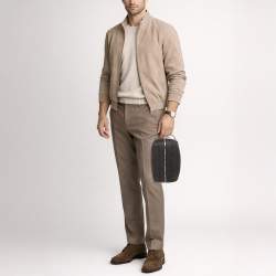 Pre Owned Salvatore Ferragamo Black Gancini Embossed Leather Toiletry Bag