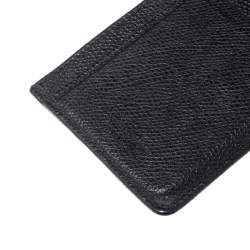 Pre Owned Salvatore Ferragamo Black Leather Card Holder