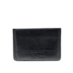 Pre Owned Salvatore Ferragamo Black Leather Card Holder