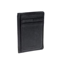 Pre Owned Salvatore Ferragamo Black Leather Card Holder