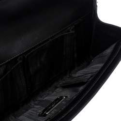 Pre Owned Salvatore Ferragamo Black Leather Wristlet Clutch