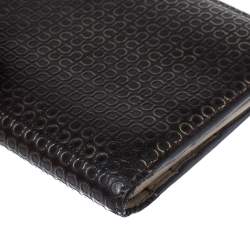 Salvatore Ferragamo Dark Brown Gancini Embossed Leather Bifold Wallet