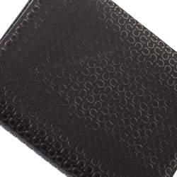 Salvatore Ferragamo Dark Brown Gancini Embossed Leather Bifold Wallet