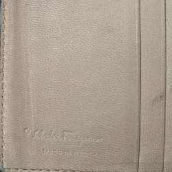 Salvatore Ferragamo Dark Brown Gancini Embossed Leather Bifold Wallet