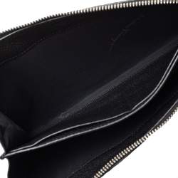 Pre Owned Salvatore Ferragamo Black Leather Firenze Gamma Document Holder