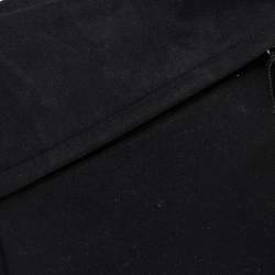 Salvatore Ferragamo Black Wool And Leather  Backpack