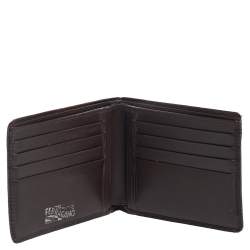 Pre Owned Salvatore Ferragamo Brown Lizard Embossed Leather Bifold Wallet