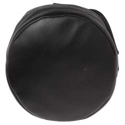 Salvatore Ferragamo Black Grained Leather Tornabuoni 1927 Collection Shoulder Backpack