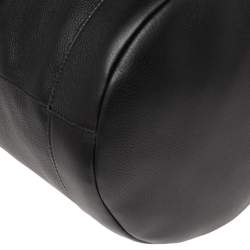Salvatore Ferragamo Black Grained Leather Tornabuoni 1927 Collection Shoulder Backpack