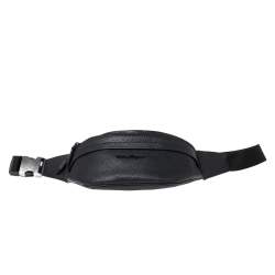 Pre Owned Salvatore Ferragamo Black Leather Gancini Waist Bag