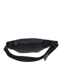 Pre Owned Salvatore Ferragamo Black Leather Gancini Waist Bag