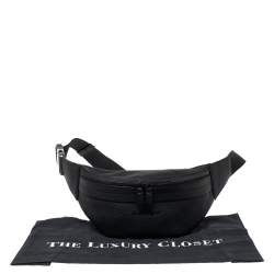 Pre Owned Salvatore Ferragamo Black Leather Gancini Waist Bag