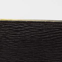 Pre Owned Salvatore Ferragamo Dark Brown Leather Long Wallet