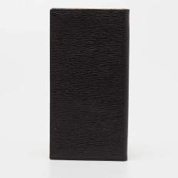 Pre Owned Salvatore Ferragamo Dark Brown Leather Long Wallet