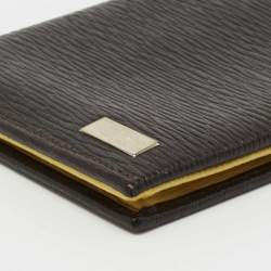 Pre Owned Salvatore Ferragamo Dark Brown Leather Long Wallet