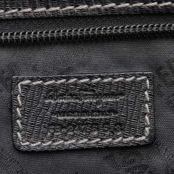 Pre Owned Salvatore Ferragamo Black Leather Zip Pouch