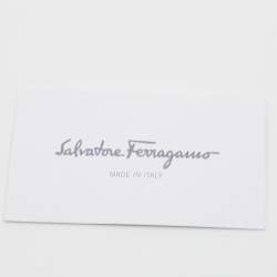 Pre Owned Salvatore ferregamo Blue Leather Flap Wristlet Pouch