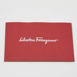 Pre Owned Salvatore ferregamo Blue Leather Flap Wristlet Pouch