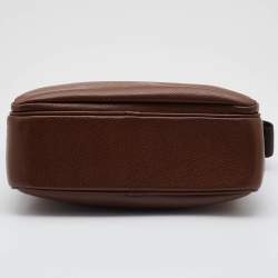 Pre Owned Salvatore Ferragamo Brown Leather Messenger Bag