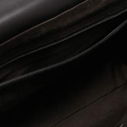 Salvatore Ferragamo Brown Embossed Leather Messenger Bag