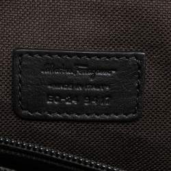 Salvatore Ferragamo Brown Embossed Leather Messenger Bag