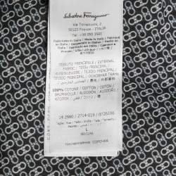 Salvatore Ferragamo Blue Printed Cotton Button Front Shirt L
