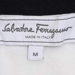 Salvatore Ferragamo Multicolor Colorblock Pattern Jersey Polo T-Shirt M