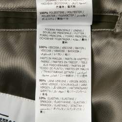 Salvatore Ferragamo Olive Green Gabardine Leather Trim Bomber Jacket M